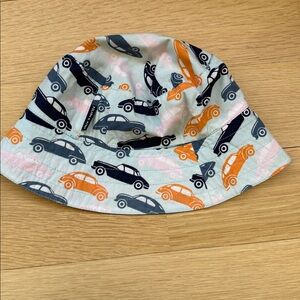 Polarn O. Pyret Boys' Bucket Sun Hat Cotton Cars Size 6-9Y